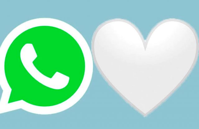 whatsapp corazón blanco