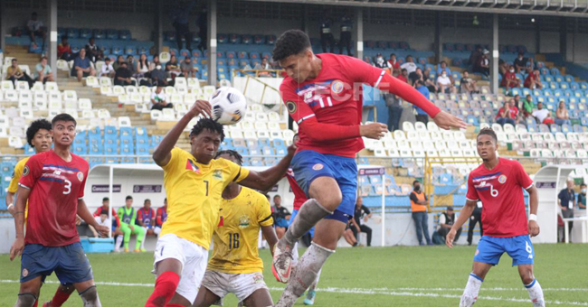 Selección de Costa Rica Sub 20 superó todo ante una complicada Antigua y Barbuda