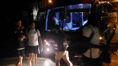Bus de Puntarenas derrapa camino a Pérez Zeledón