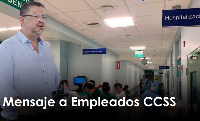 Presidente Rodrigo Chaves dio mensaje a Funcionarios de la CCSS