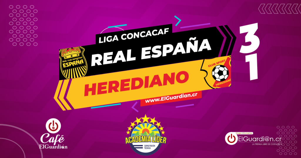Herediano pierde 3x1 ante el Real España por la Liga Concacaf.