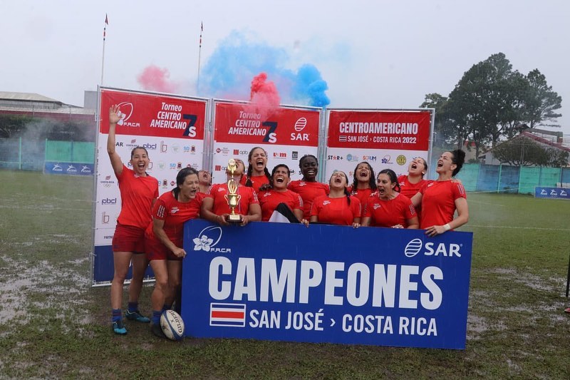 Costa Rica campeona del Centroamericano Rugby Femenino 2022. Foto: Cortesía.