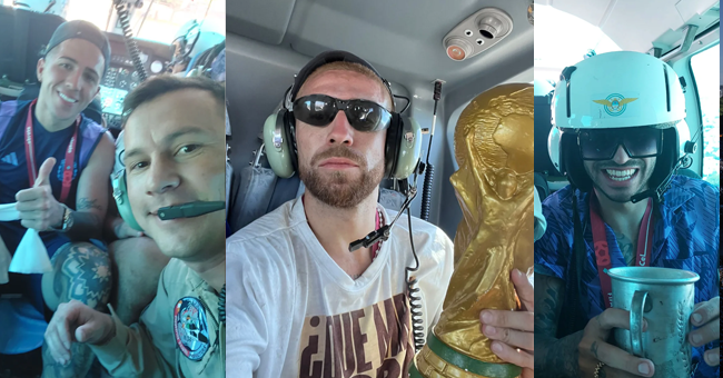 Argentina Campeón: La vuelta olímpica en helicóptero