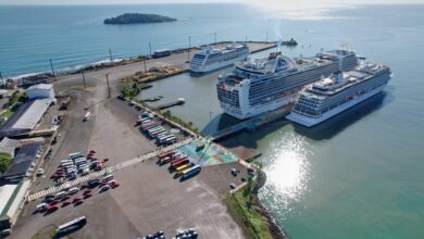 Tres cruceros con más de 4000 turistas disfrutan de Puerto Limón