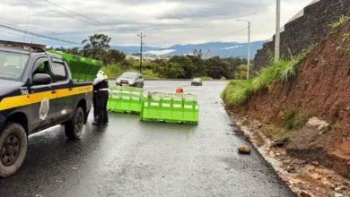 Alcalde de Cartago confirma estabilidad en la vía Taras–La Lima tras desprendimiento de terreno
