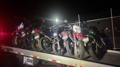 Autoridades decomisan ocho motocicletas con irregularidades en Caldera de Esparza