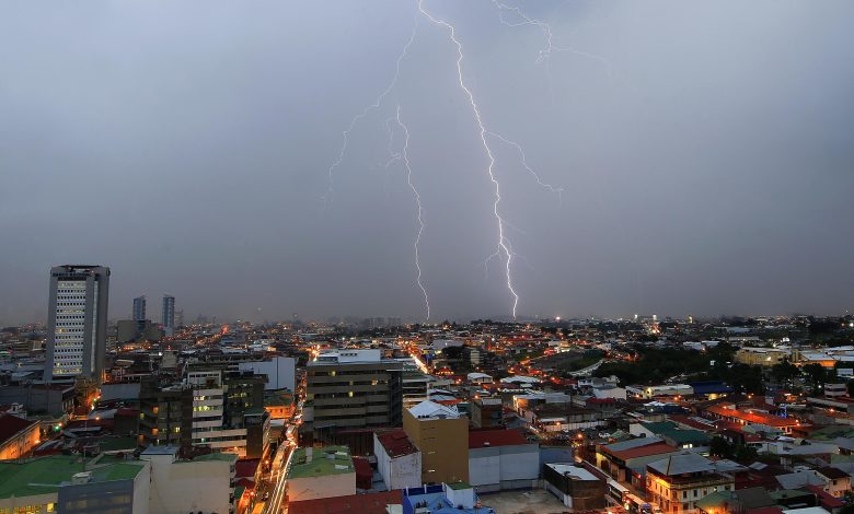 Semana eléctrica: más de 37 mil descargas atmosféricas iluminaron el cielo costarricense