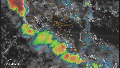 Tormenta tropical Melissa influye en el clima de Costa Rica con lluvias y tormentas eléctricas