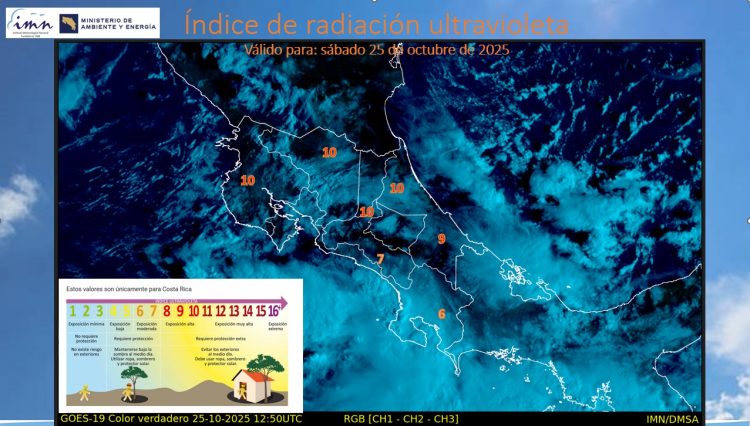 IMN advierte lluvias intensas por influencia de la tormenta tropical Melissa en el Pacífico y Valle Central