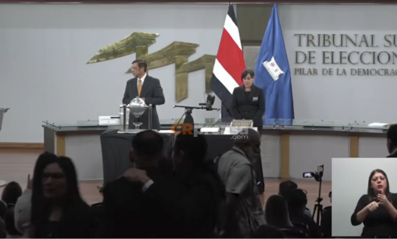 TSE define posiciones de los partidos políticos en las papeletas para las elecciones 2026