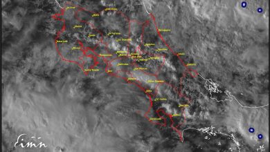 Condiciones lluviosas y mayormente nubladas se mantienen en el eje montañoso del país