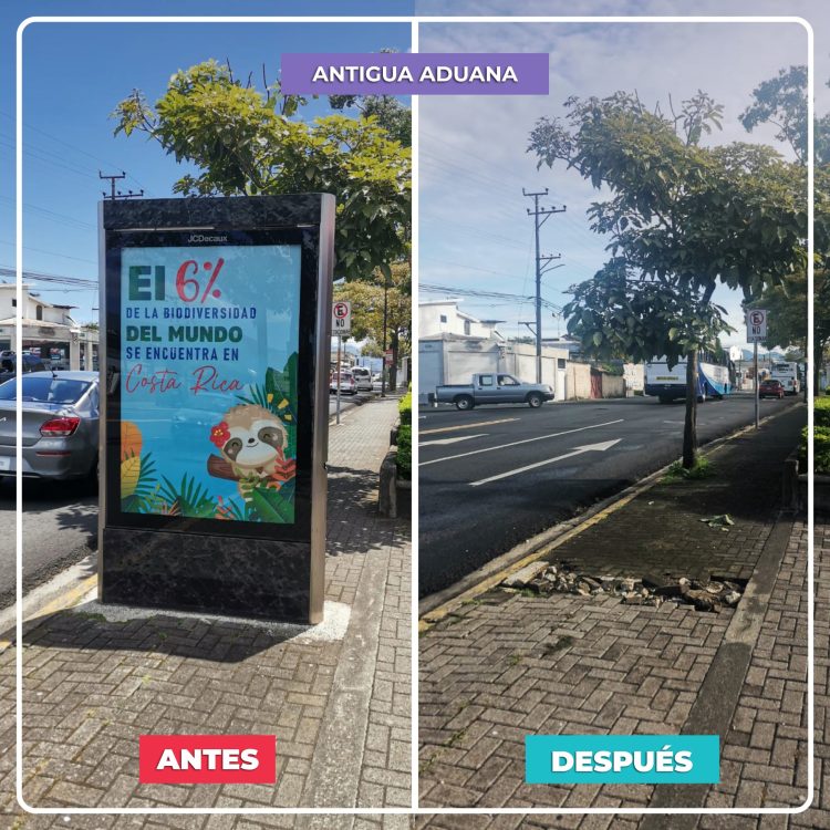 Municipalidad de San José retira publicidad invasiva para mejorar accesibilidad y orden urbano