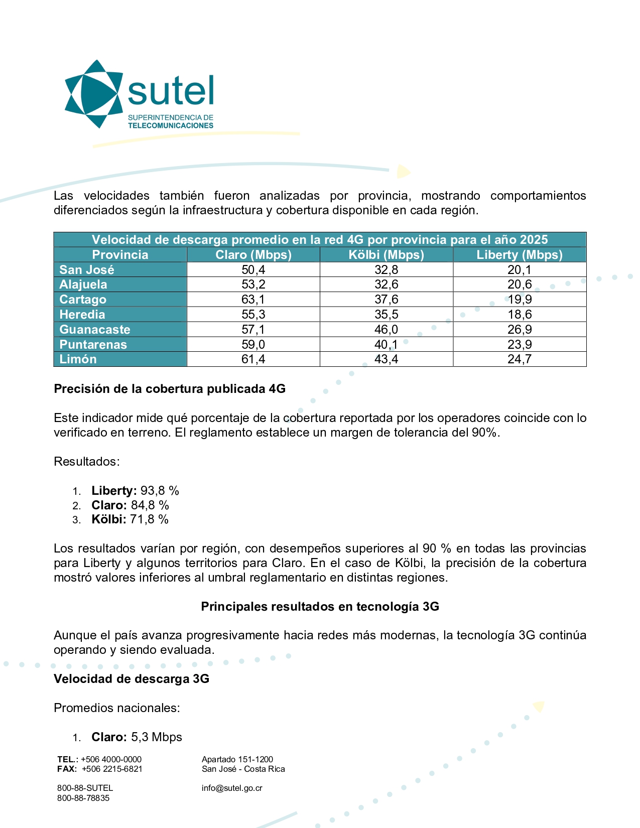 SUTEL revela operadoras con mejor internet móvil en 2025