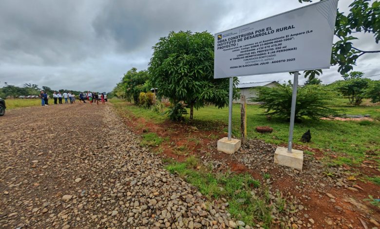 Camino rural mejora acceso y producción agrícola para 8 familias