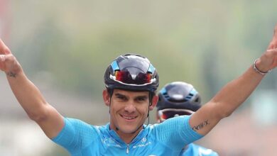 Andrey Amador sufre caída en Parrita