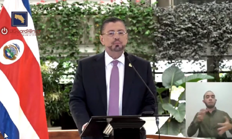 Presidente Chaves anuncia veto a ley de ejecución de la pena