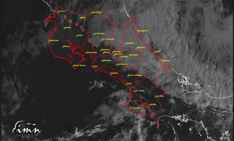Empuje frío #14 provoca fuertes vientos, lluvias y descenso de temperaturas en Costa Rica