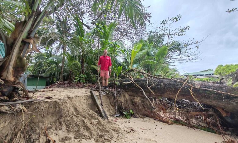Oleaje extremo golpea el Caribe sur y acelera la erosión en playas