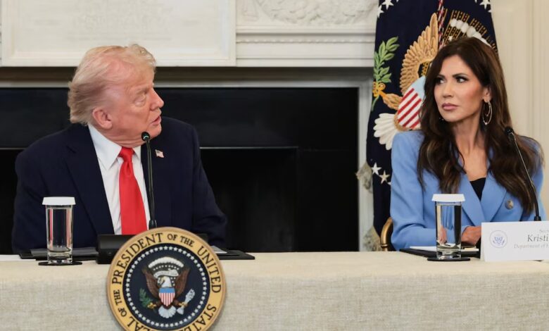 Donald Trump destituye a Kristi Noem como secretaria de Seguridad Nacional