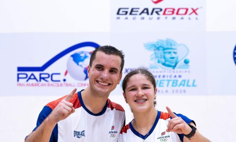 Dupla tica marca un nuevo hito en el Panamericano de Racquetball
