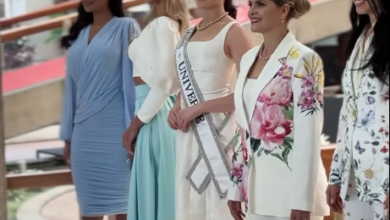 Entre coronas y glamour: Laura Fernández recibe a tres Miss Universo