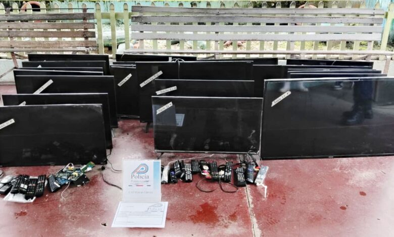 Policía Penitenciaria retira 187 televisores de las celdas en siete cárceles del país